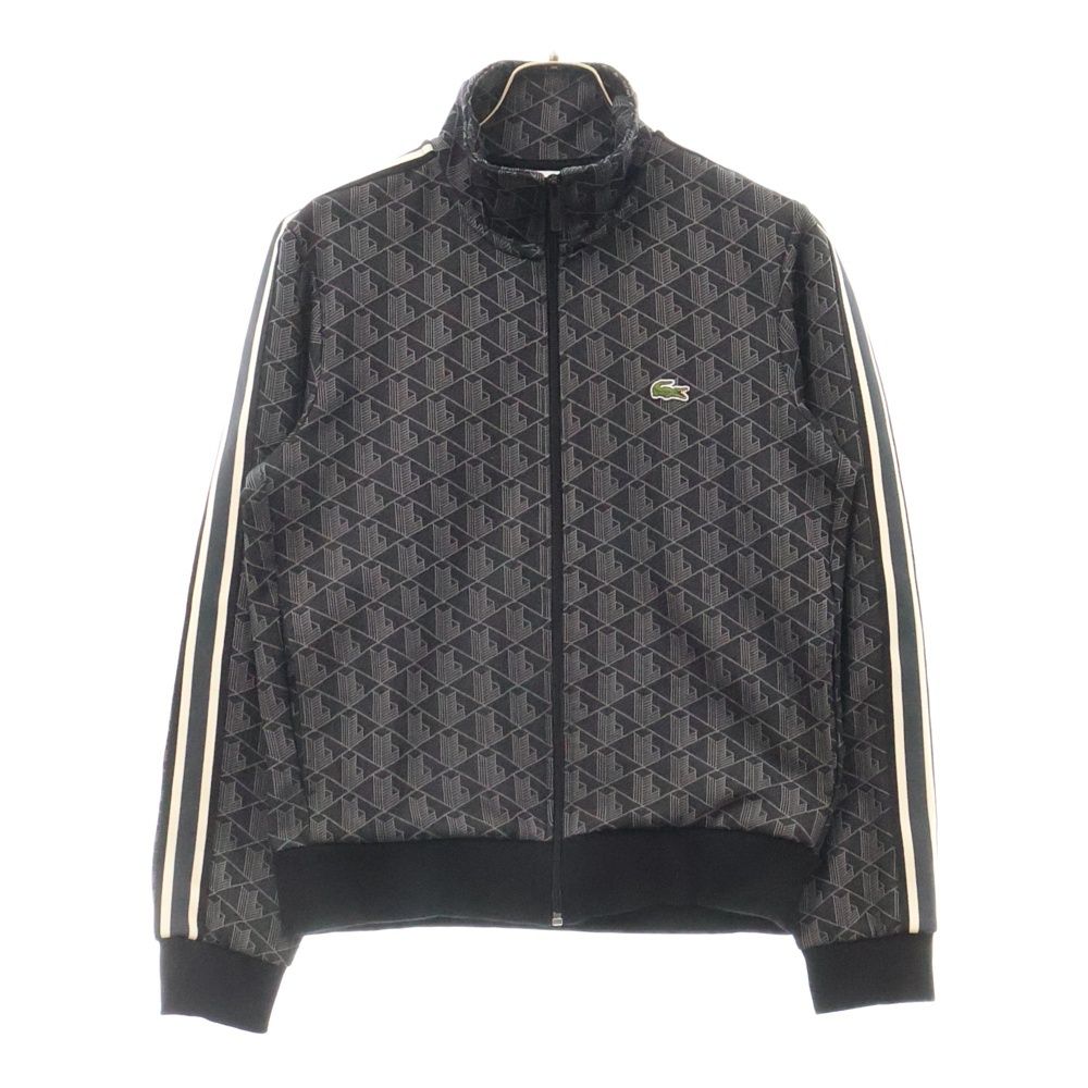 LACOSTE モノグラム トラックジャケット ブラック ラコステ LACOSTE モノグラムジャカードトラックジャケット