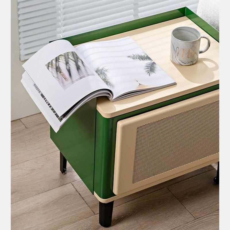 新品 送料込み ラタン ラウンド サイドテーブル S 35×45cm ナイト