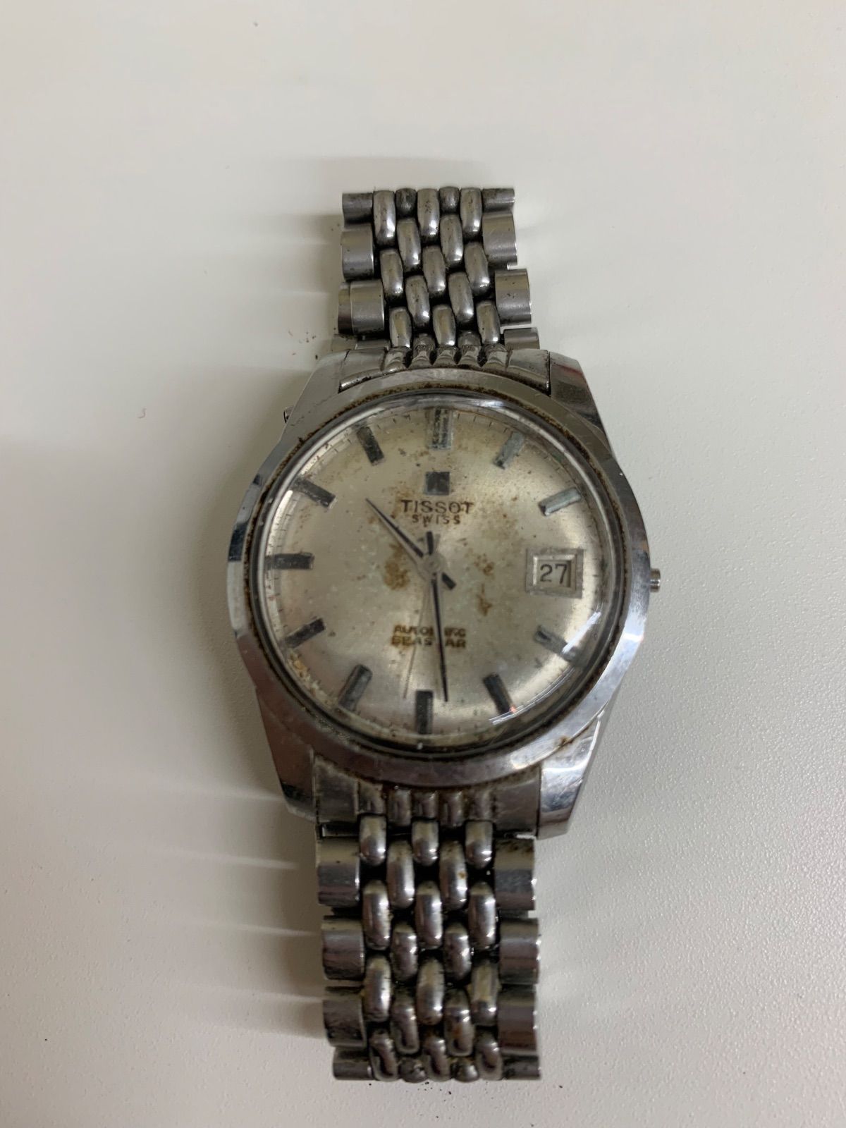 TISSOT VISODATE ティソ ヴィソデイト シースター T.12 手巻き スイス製 アンティーク メンズ腕時計 ジャンク 不動品