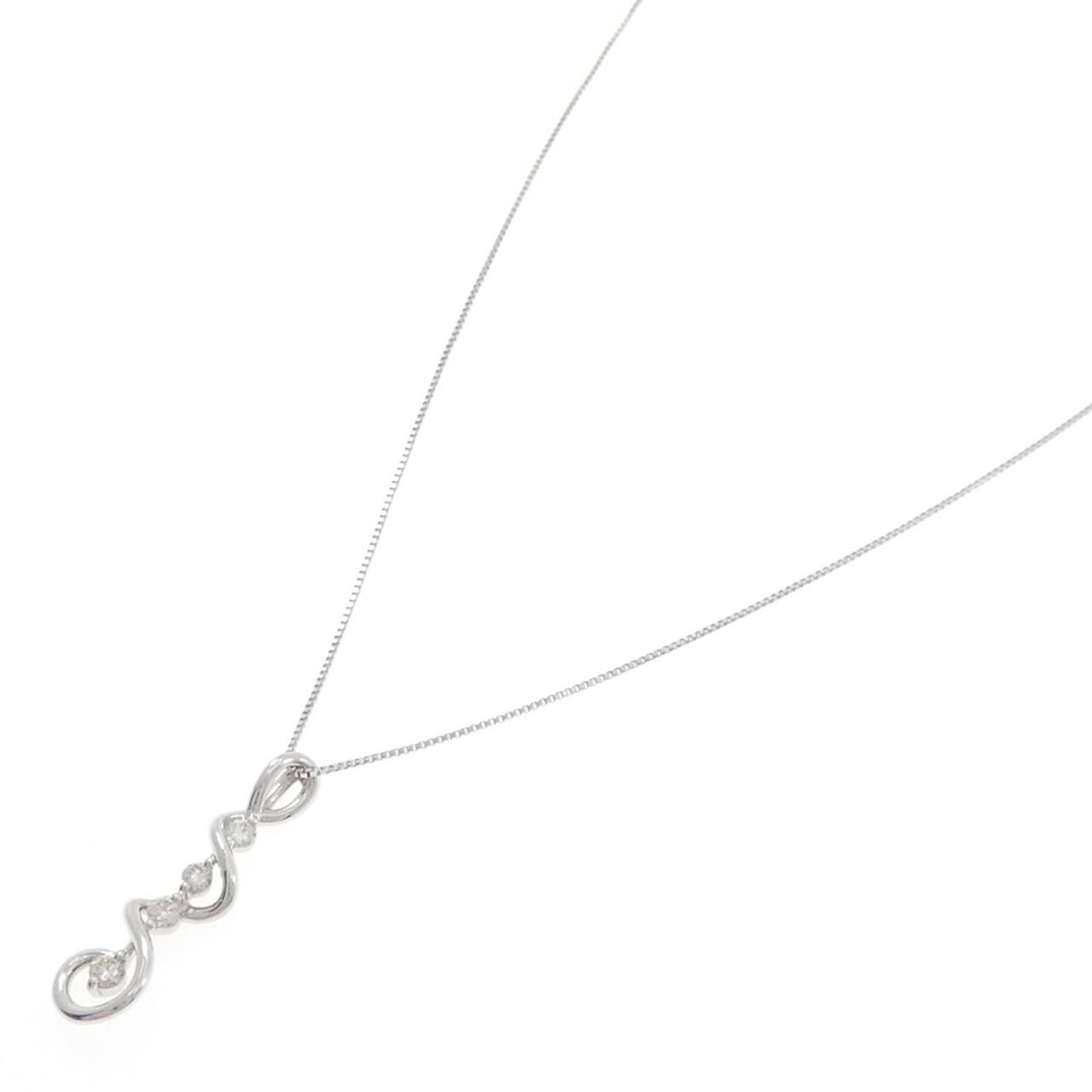 PT950/PT850 ダイヤモンド ネックレス 0.12CT - メルカリ
