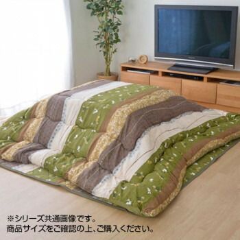 和柄 こたつ布団 掛け敷きセット こよみ グリーン 約205×245cm 5965030