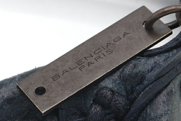 バレンシアガ 携帯ストラップ 197746 ネイビー 美品】BALENCIAGA