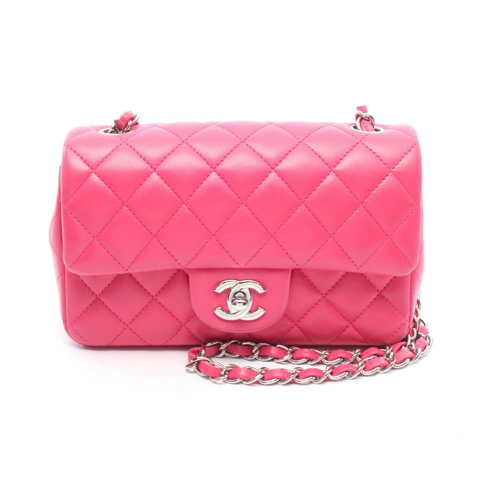 シャネル ミニ マトラッセ ファブリック ショルダーバッグ 中古・古着通販】CHANEL (シャネル) マトラッセミニショルダー
