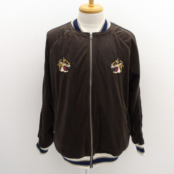 power to the people / パワー・トゥ・ザ・ピープル ◆スカジャン/刺繍/ブラウン/サイズL/ユニセックス 4701715-104 【メンズ/MEN/男性/ボーイズ/紳士】 メンズファッション【中古】