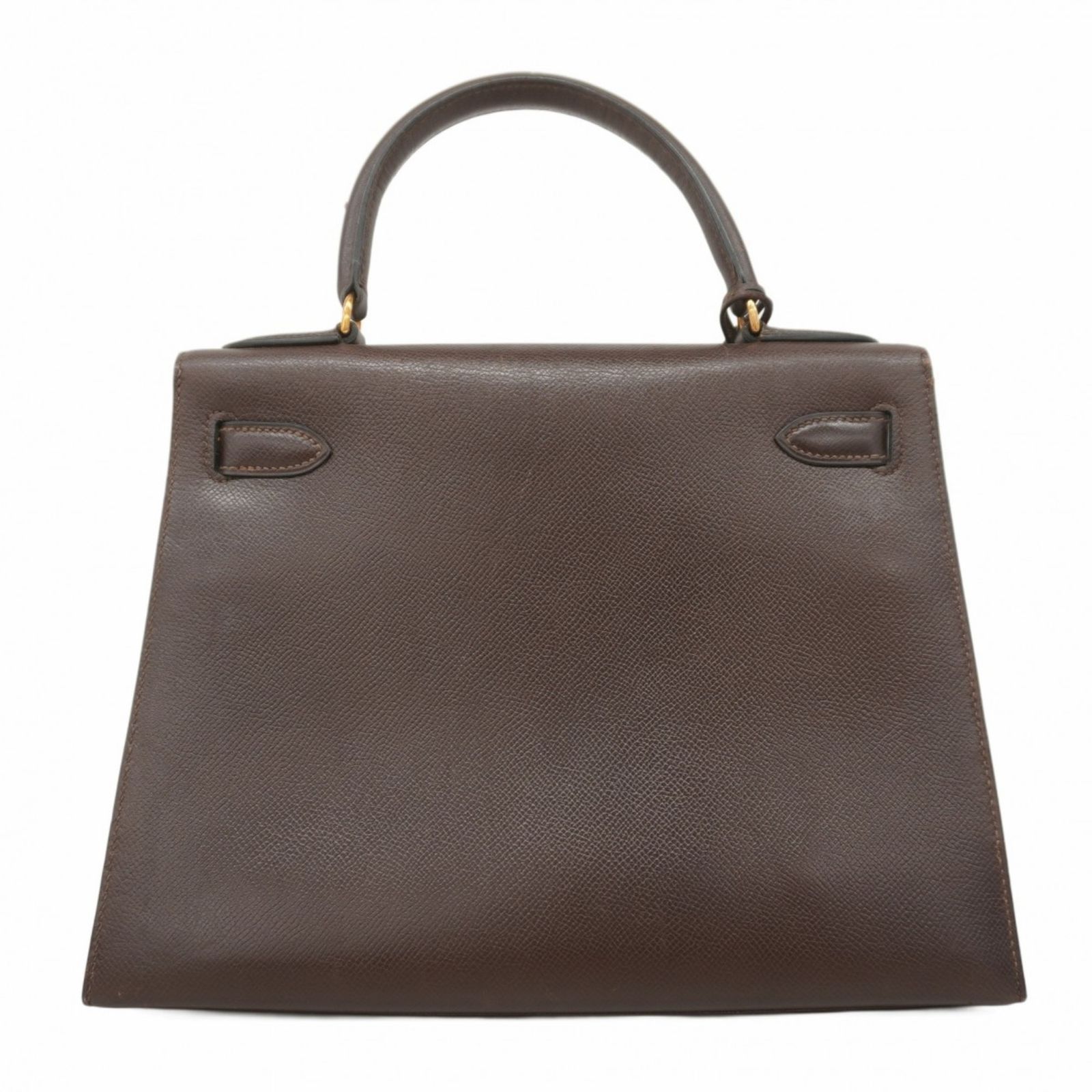 希少　エルメス　ケリー　レザー　バングル　四角R刻印　2014年　ブラウン エルメス(Hermes) エルメス ハンドバッグ ケリー28 クシュベル