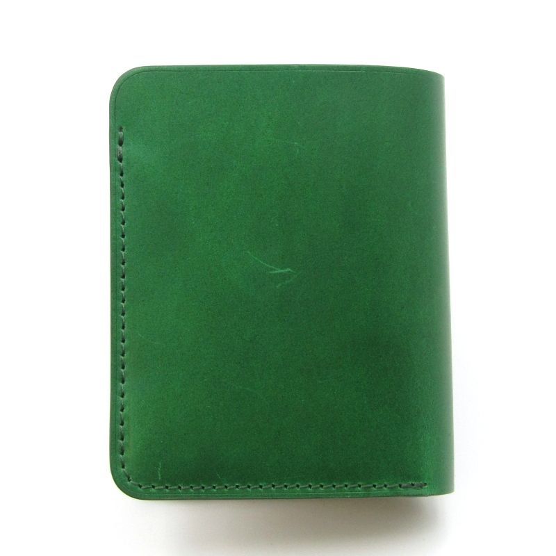 Flathority フラソリティ 二つ折り財布 FM 713 水染めオイルコードバン Compact Wallet コンパクトウォレット グリーン