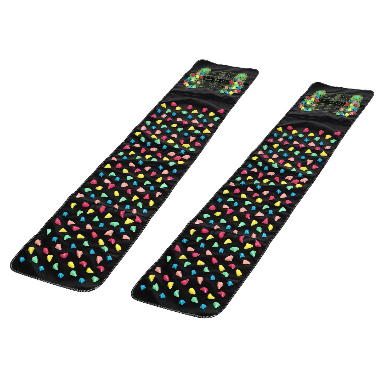 足つぼマット 175cm 2枚セット フットマッサージ 健康維持 疲労回復 血行促進 ストレス解消 背中 足つぼ マッサージシート 折り畳み式 足裏 マッサージ ツボ押し 