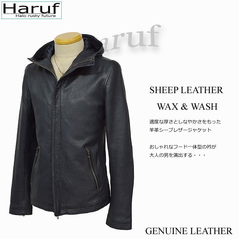 新品　AVIREX RIVE  フード付きライダース　羊革　シープレザー 新品 AVIREX RIVE フード付きライダース 羊革 シープレザー 送料無料