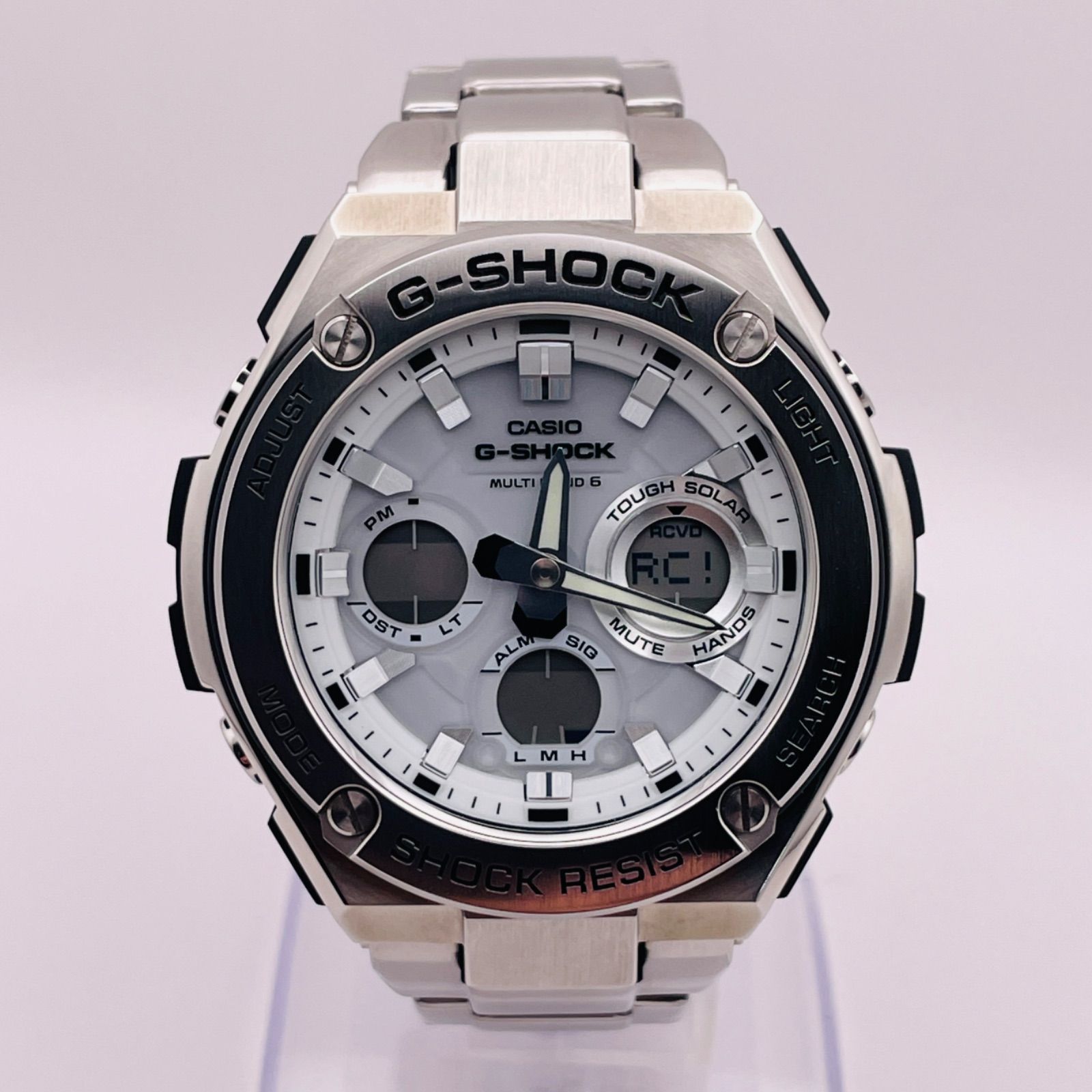 極美品！カシオ ジーショック GST-W110D 電波ソーラー Gスチール カシオGショック Gスチール ソーラー電波腕時計 GST-W110D-1AJF