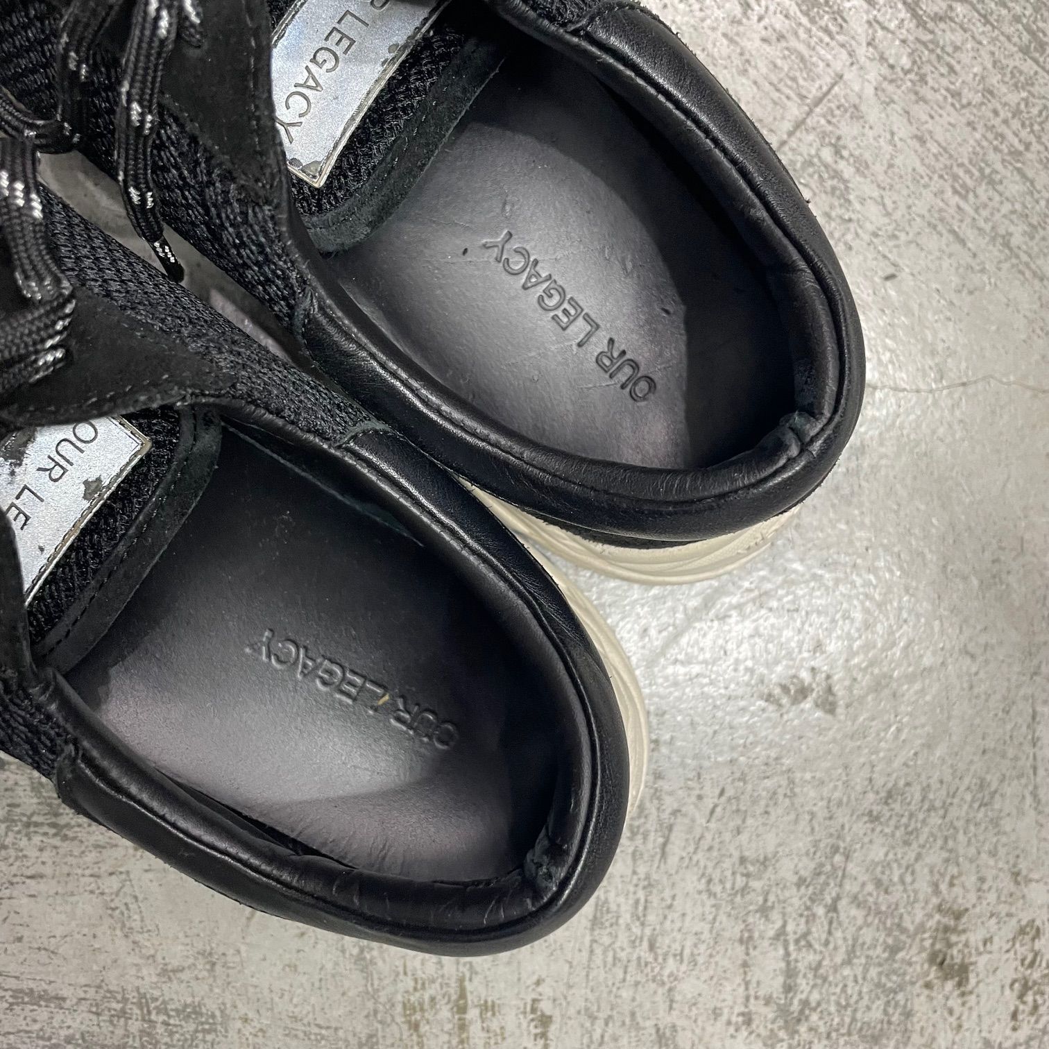 送料・関税込み ★OUR LEGACY★ ブラック モノランナー OUR LEGACY MONO RUNNER モノランナー メッシュ スニーカー