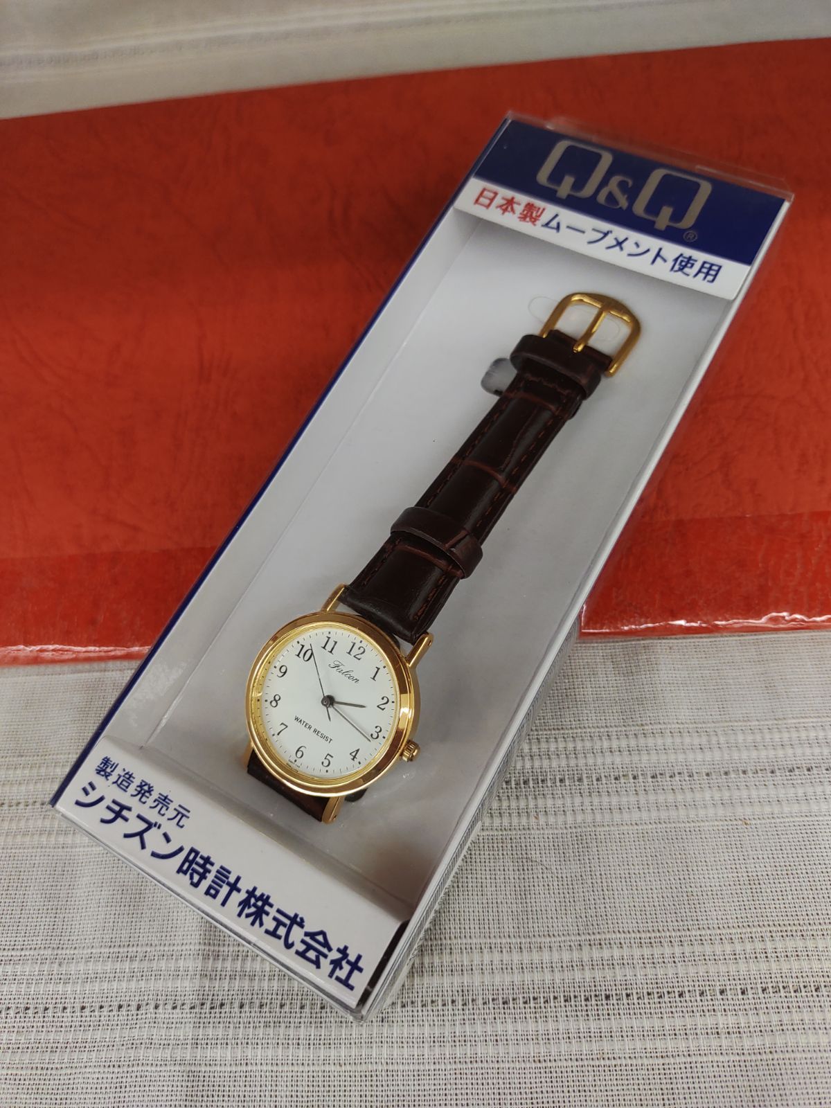 シチズンQ&Q]腕時計アナログ防水革ベルト：型番Q997-104 W-137