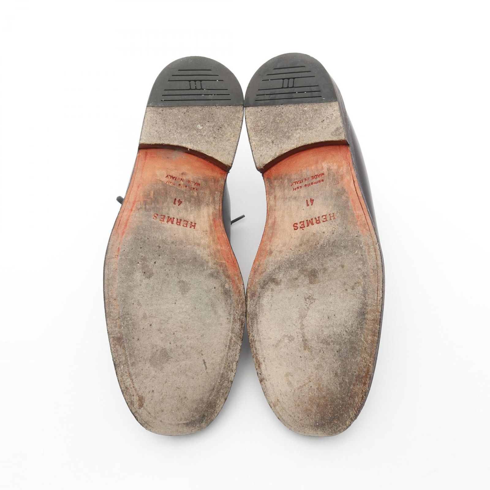 エルメス モカシン パリ レザー メンズサイズ44 HERMES 靴 黒 エルメス