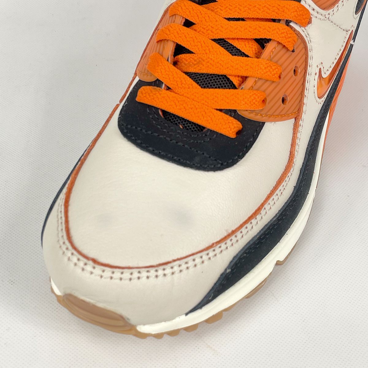 NIKE AIR MAX 90 PREMIUM SAIL SAFETY ORANGE BLACK US8.5 26.5cm