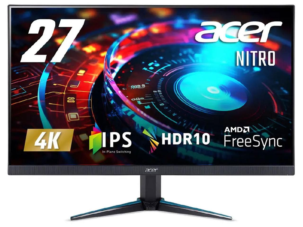 【新品・2営業日で発送】ACER エイサー NITRO 液晶ディスプレイ (27型／3840×2160、4K／HDMI、DisplayPort／ブラック／スピー...
