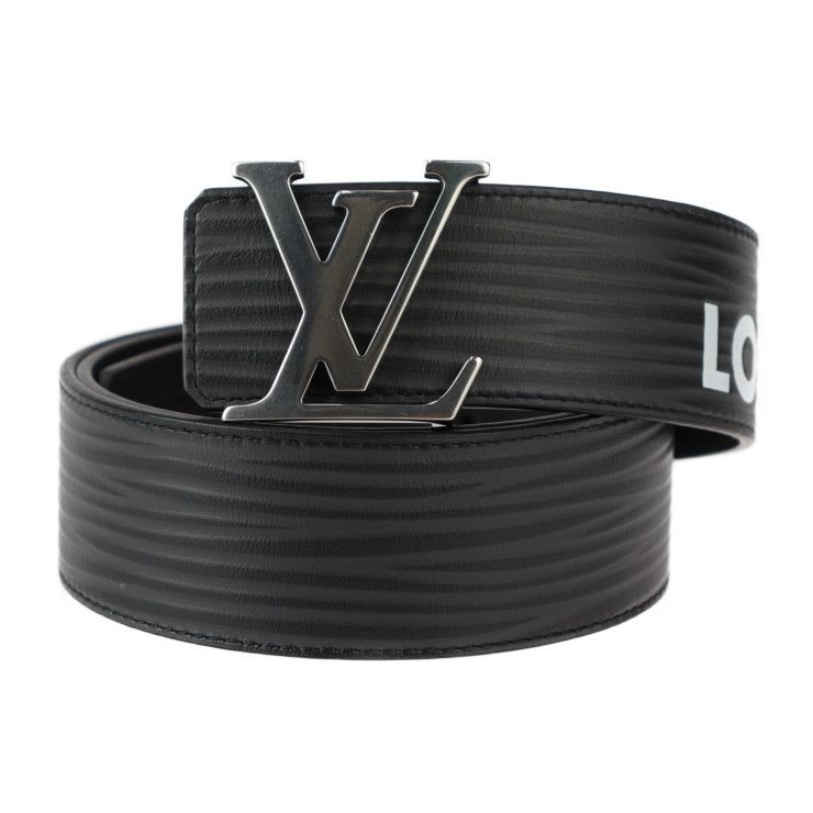 LOUIS VUITTON ルイ ヴィトン LVイニシャル 40MM リバーシブル ベルト M8270U エピ XL レザー ブラック シルバー金具 エピ モノグラム ビトン