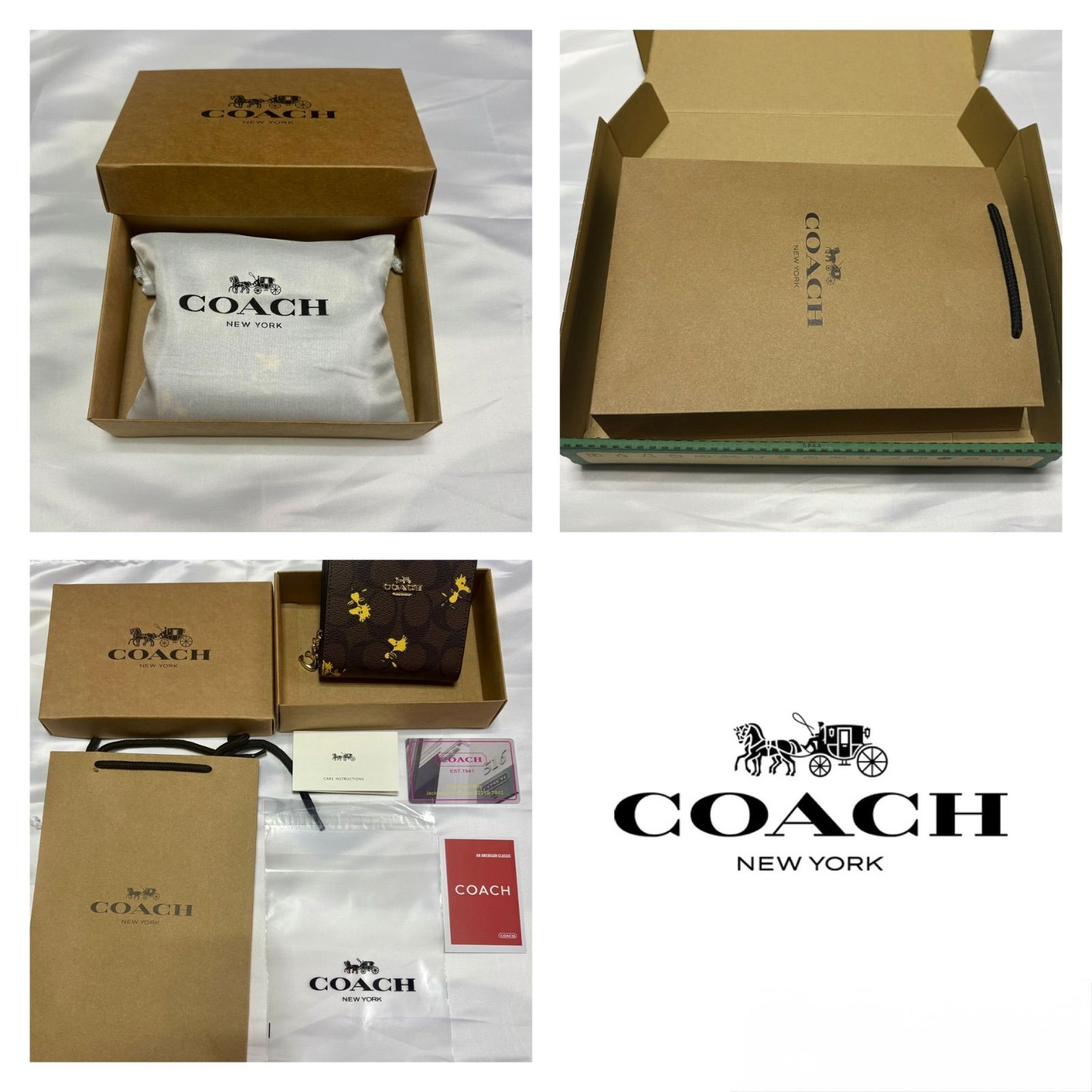 COACH C4592 スヌーピーコラボ 新品未使用 ☆開封未使用☆ COACH コーチ スヌーピー コラボ 二つ折り財布