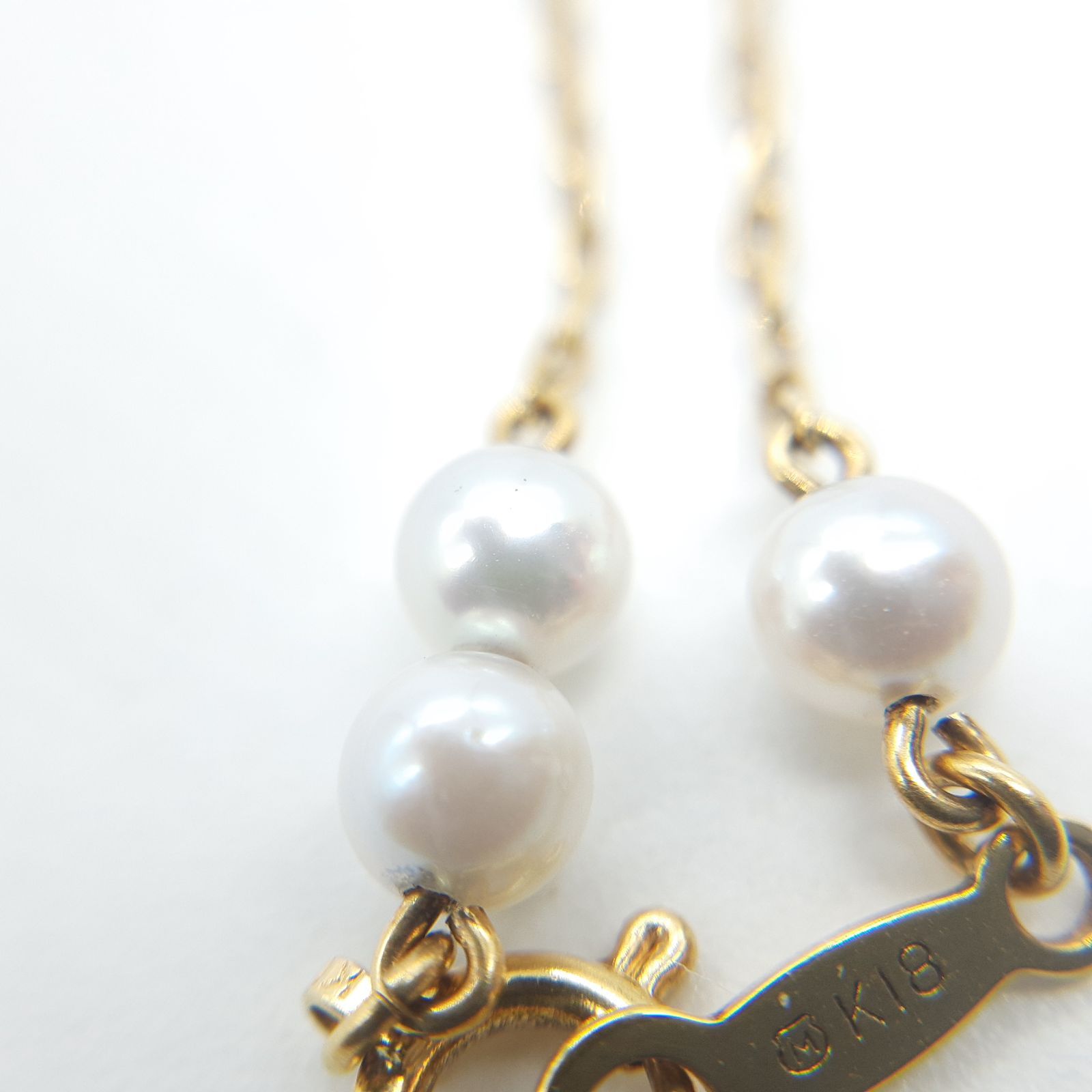 MIKIMOTO ミキモト ブレスレット K18 パール ステーション PD MIKIMOTO ミキモト ブレスレット K18 パール ステーション PD