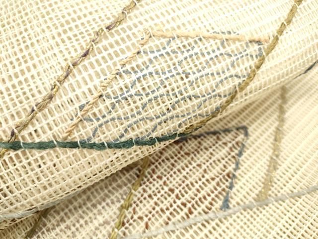 平和屋着物＊夏物 八寸名古屋帯 羅 幾何学文様 逸品 DAAV1886op
