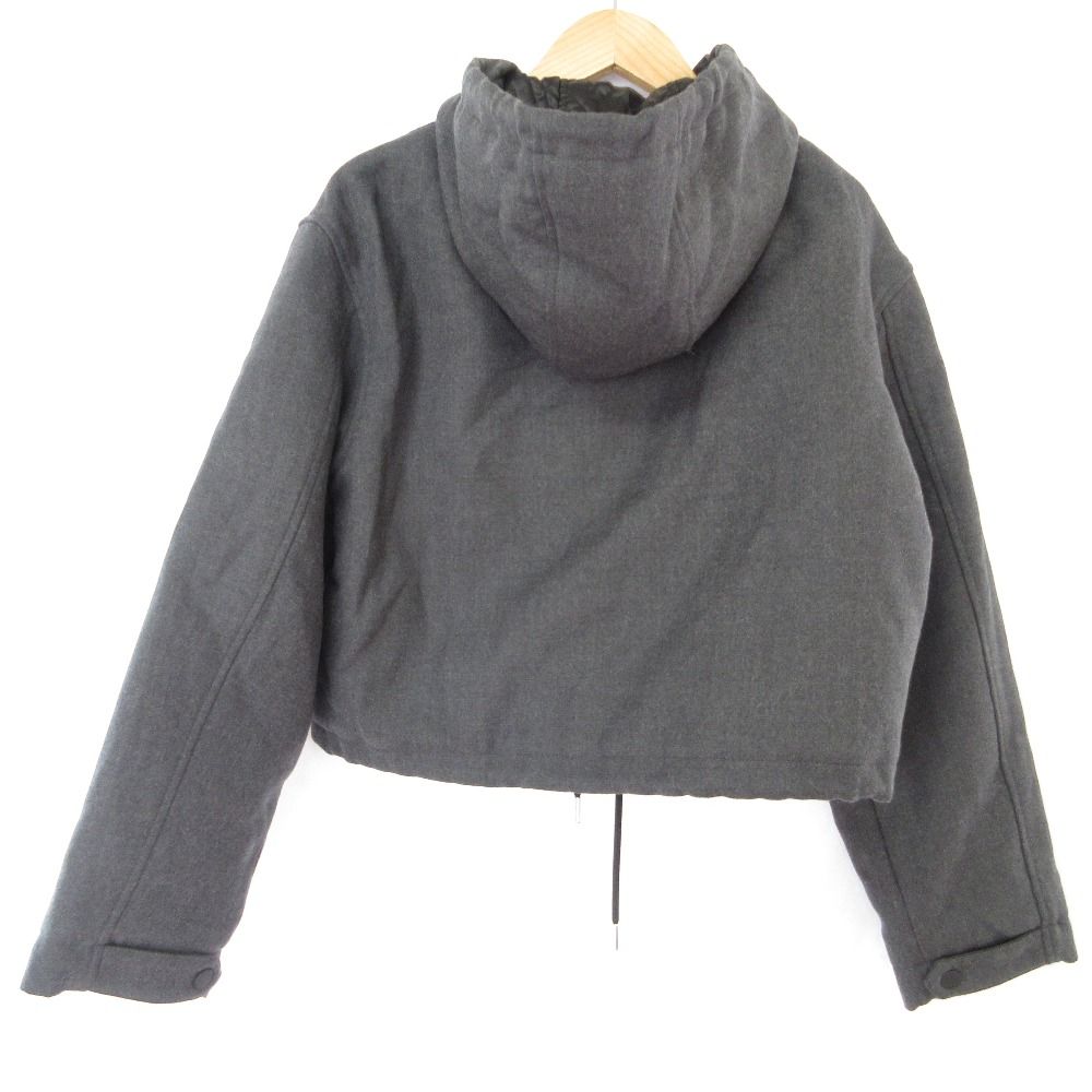 美品 23AW Theory セオリー DOUBLE FLANNEL CROPPED PARKA