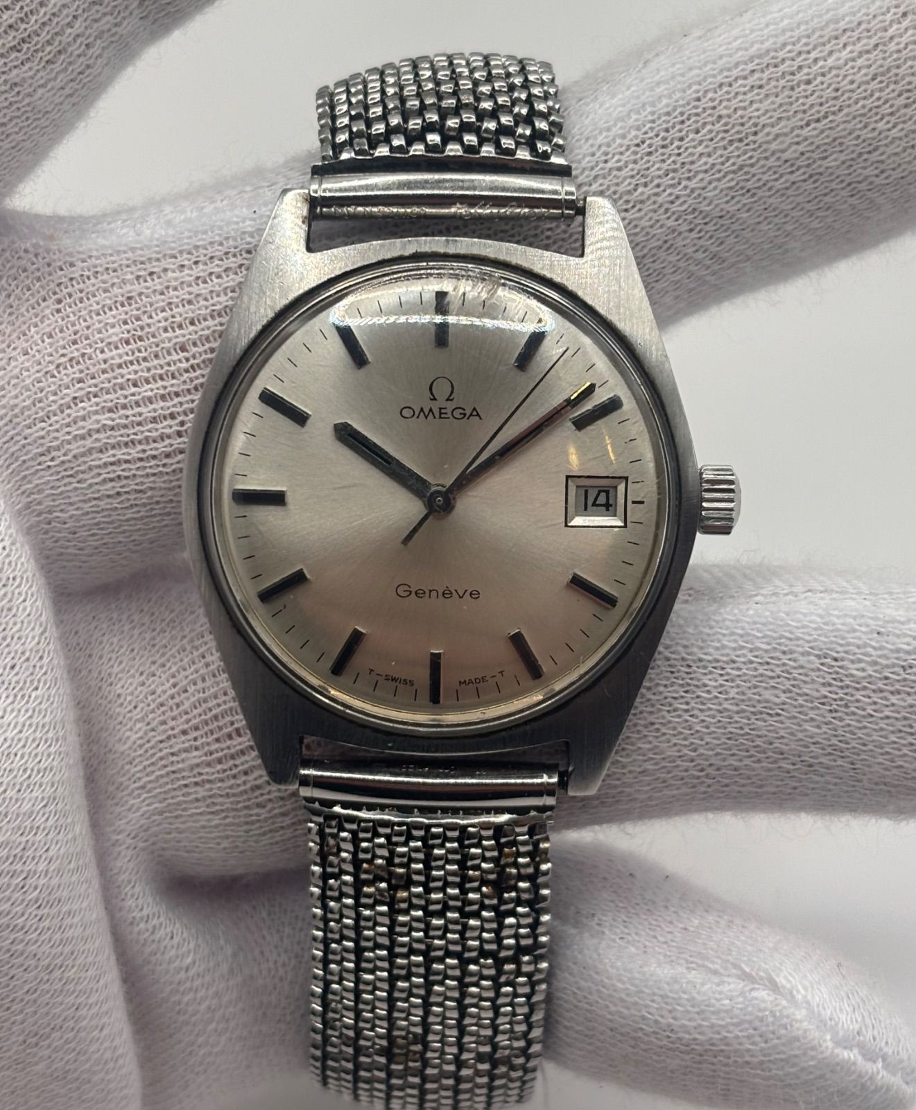 稼働 オメガ OMEGA ジュネーブデイト ヴィンテージ 手巻き時計