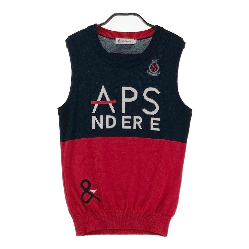 and per se レディース ニットベスト M サイズ サイズ：M AND PER SE アンパスィ ニットベスト ネコ ボーダー柄