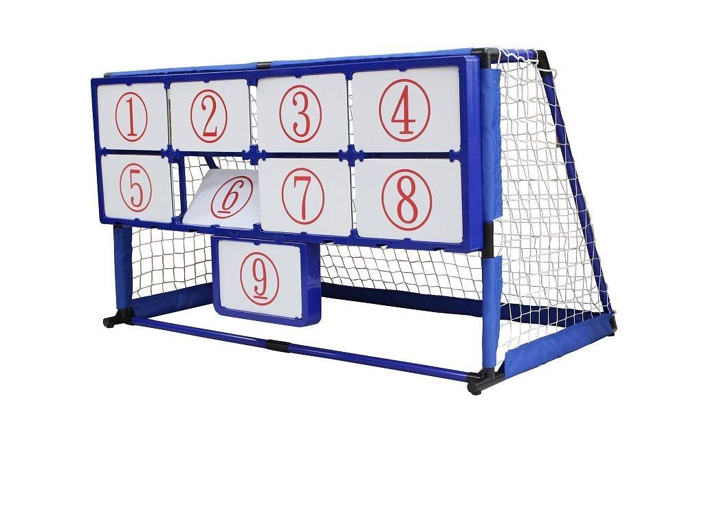 人気商品 サクライ貿易 サッカーターゲット ストライクピッチング ストライクアウト エンジョイファミリー マジックナイン キックターゲット プレート9枚 ボール3球 ポンプ1個付属 EFS-182N21 ブルー