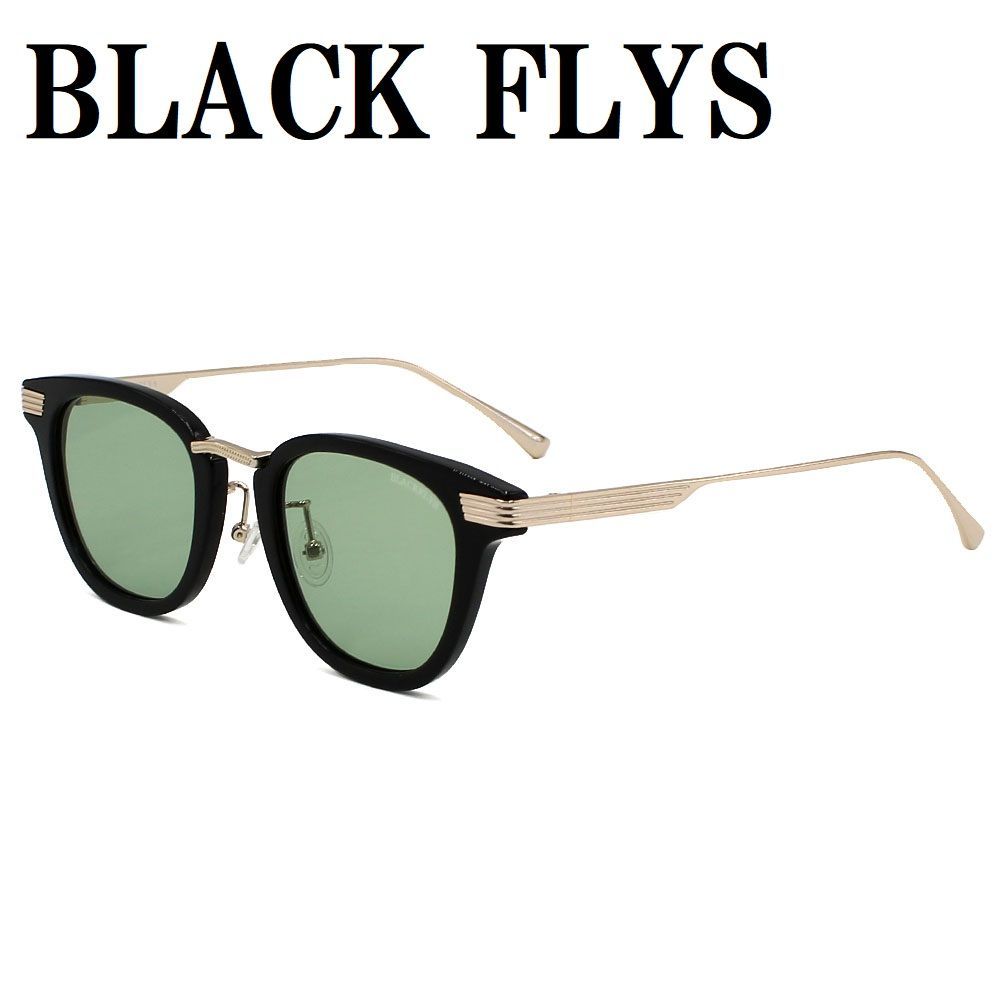 ブラックフライズ BLACK FLYS BF-15023-01 サングラス ノーズパッド 眼鏡 UVカット 紫外線カット メンズ レディース ライトグリーン ブラック