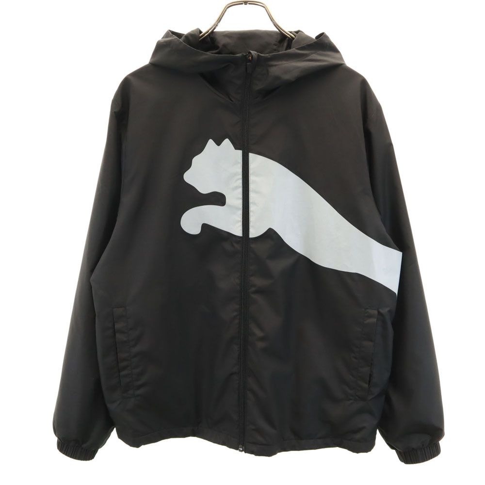 プーマ 長袖 ウインドブレーカー L 黒 PUMA 裏トリコット メンズ