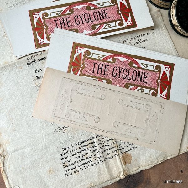 391・R-1609 シガーボックスラベル 5枚 THE CYCLONE