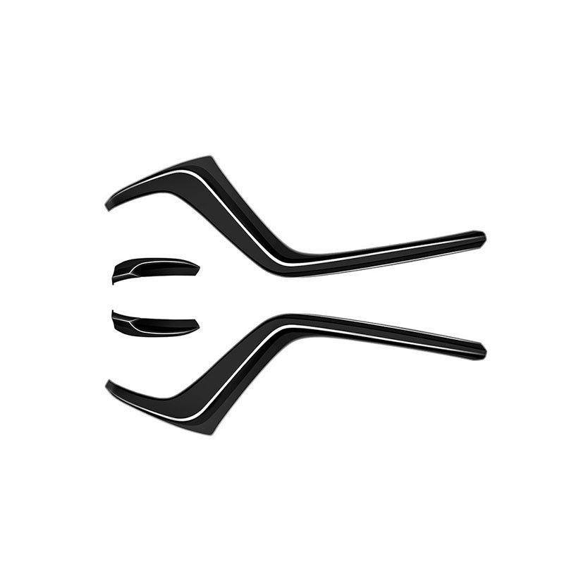 マツダ CX-80 式対応 フロントグリル サイドガーニッシュ 中網装飾パネル ブラック 前中網格ドレスアップ 車内外