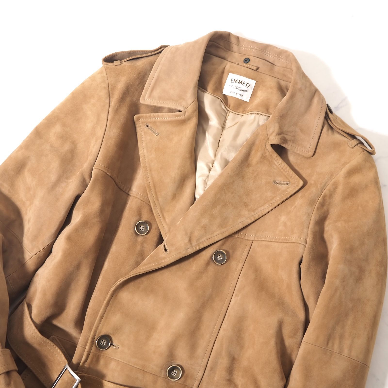 ◎エンメティ EMMETI イタリア製 ラビットファー ゴートレザー