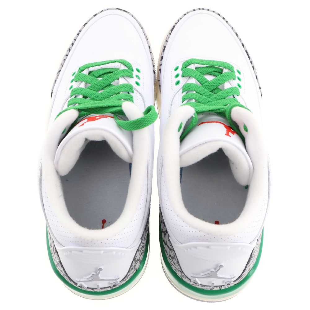 NIKE (ナイキ) WMNS AIR JORDAN 3 RETRO LUCKY GREEN CK9246-136 ウィメンズ エアジョーダン 3  レトロ ラッキー グリーン ハイカットスニーカー ホワイト/グリーン US10/27.0cm