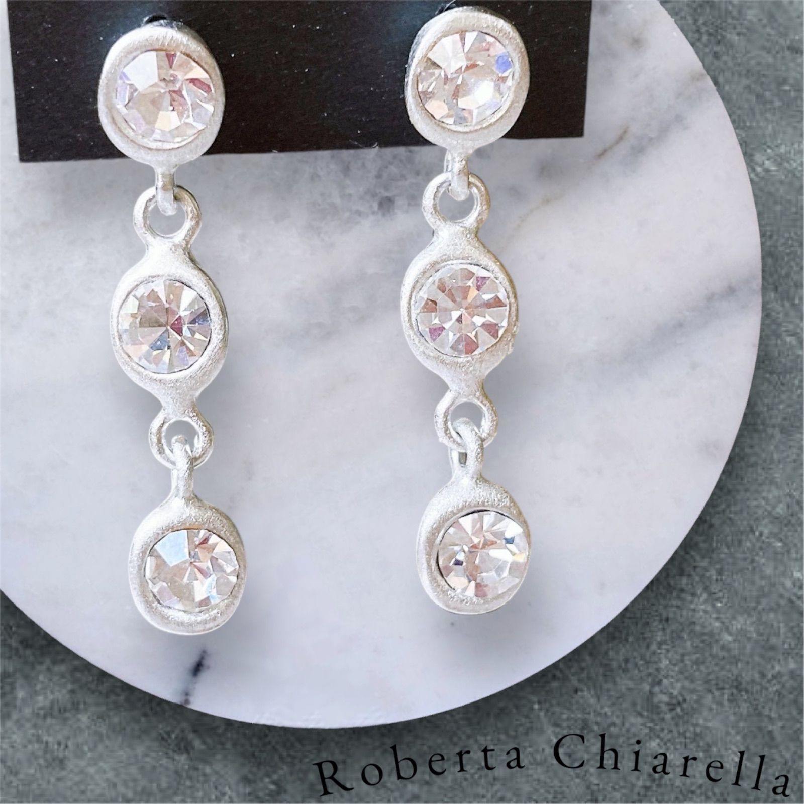 新品◇Roberta Chiarella ロベルタチャレラ 上品キラキラドロップ 