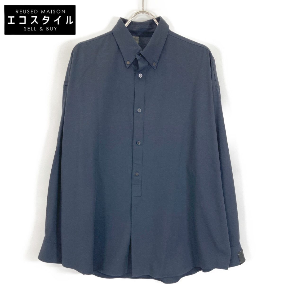 N.Hoolywood エヌハリウッド ﾈｲﾋﾞｰ 292-SH12-012 ｽﾄﾚｯﾁ ﾎﾞﾀﾝﾀﾞｳﾝ ｼｬﾂ 40