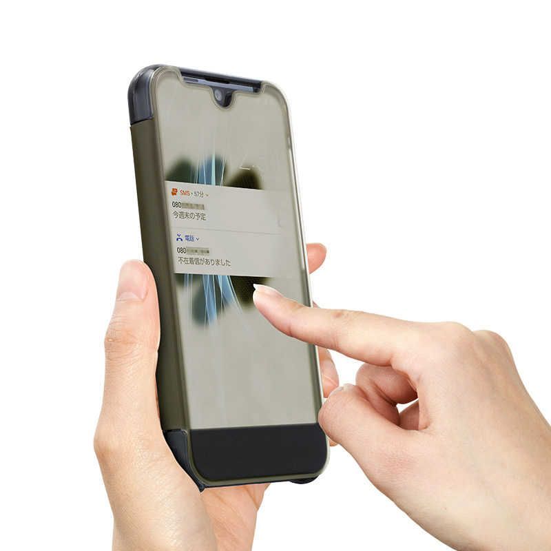 【 新品 未開封 】   シャープ ＡＱＵＯＳ Ｒ ｃｏｍｐａｃｔ 用純正カバー XN-K03-B クリアブラック 未使用 送料無料