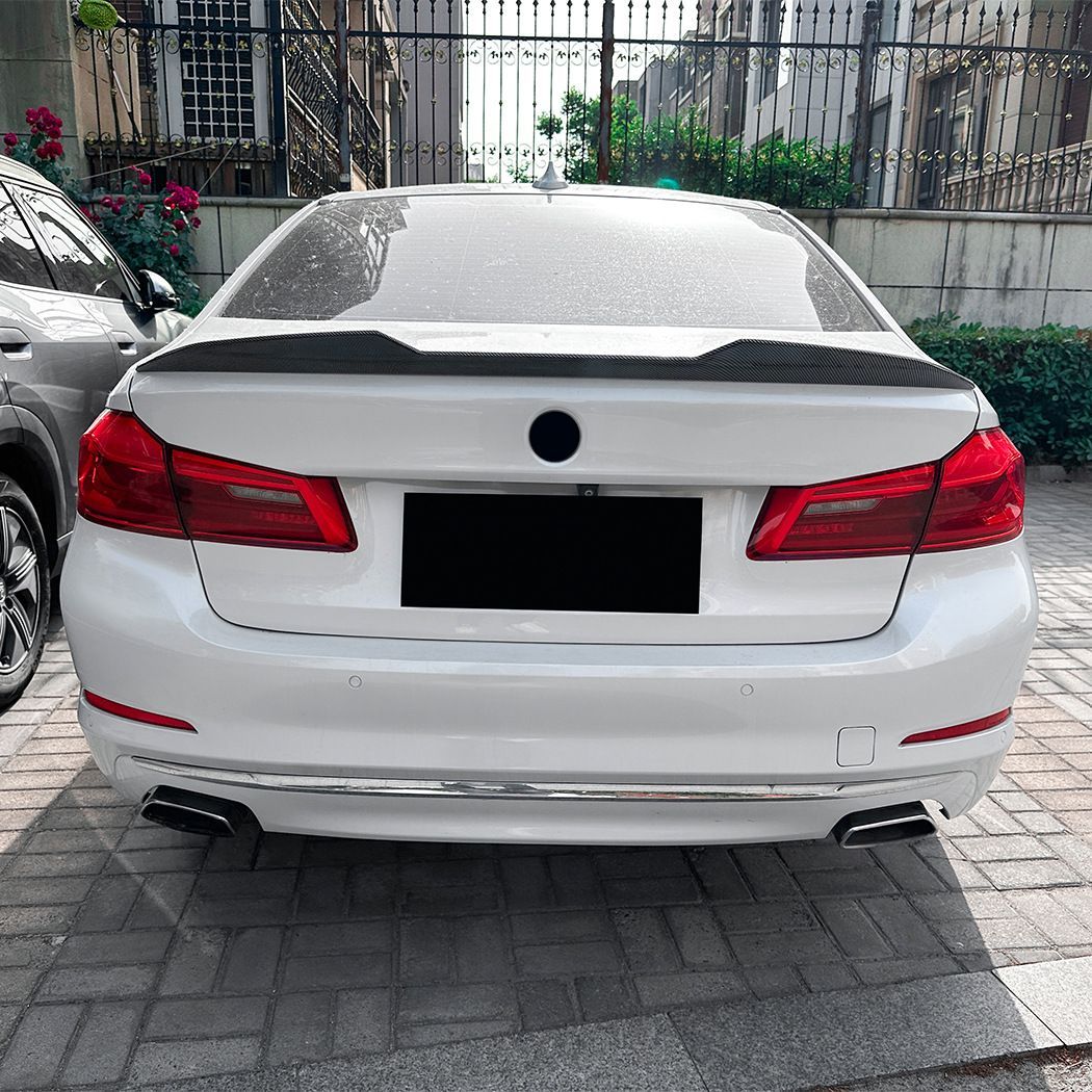 BMW 5シリーズ G30 2018-2025 PSMスタイル リアウィング エアロディフューザー ABS ピアノブラック カーボンファイバー調LMQ62