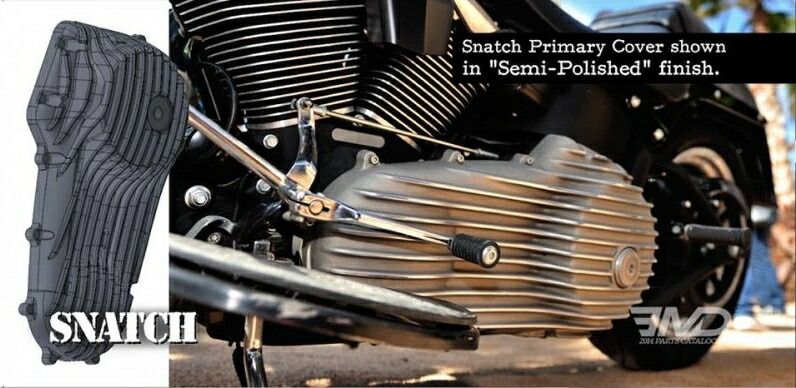 SNATCH プライマリーカバー 2007〜17年FLST FXSTでフォワードコントロール ブラックカット BRIGHTFACE_UK