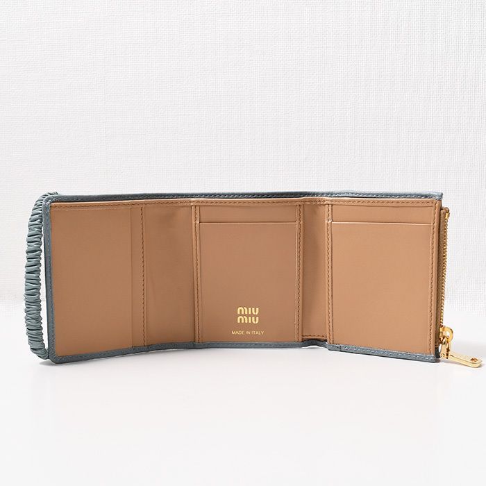 MIU MIU ミュウミュウ 財布 ウォレット レザーバンド付き 三つ折り財布  