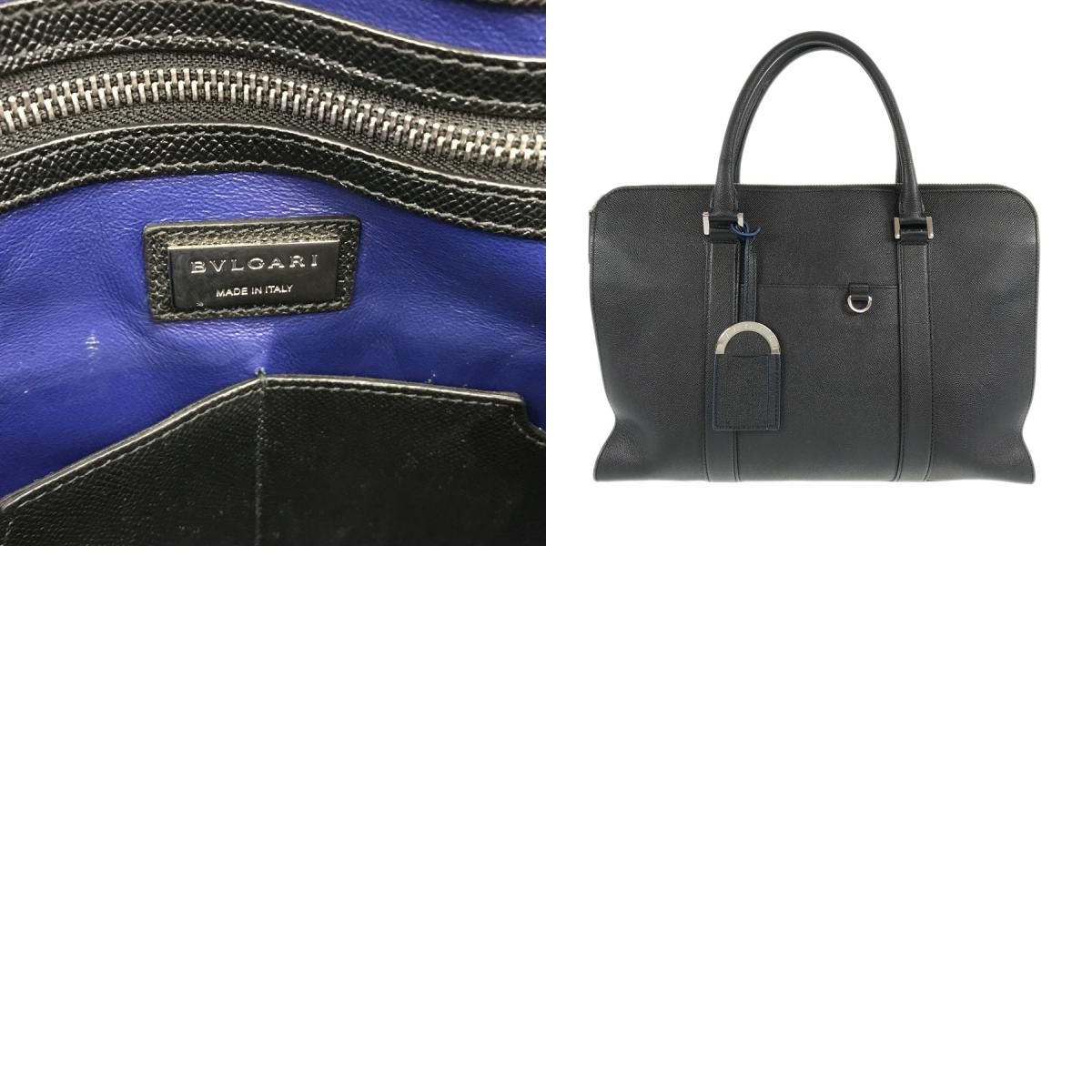 ブルガリ BVLGARI ブルガリブルガリ MM E18 286065 ブラック レザー