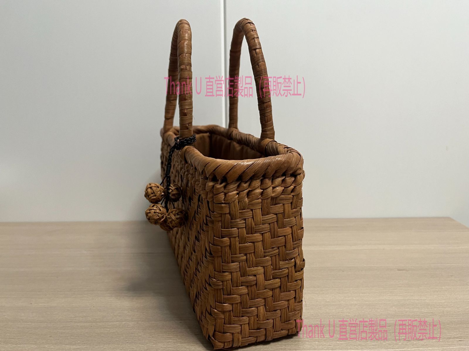 新品☆職人手作り良品 山葡萄かごバッグ 手編み山葡萄籠バッグ