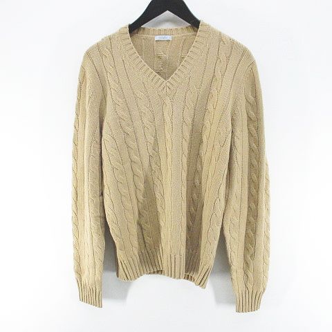 マーロ ニット セーター 長袖 カシミア100 タートルネック48水色 最