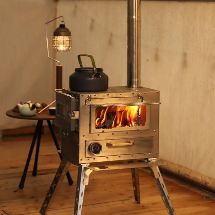 ピザ窯 キャンプ オーブン ストーブ 薪 煙突 折りたたみ 調理器具 アウトドア コンロ 屋外 焚き火台 バーベキュー コンパクト 車載 BBQ 暖房 冬