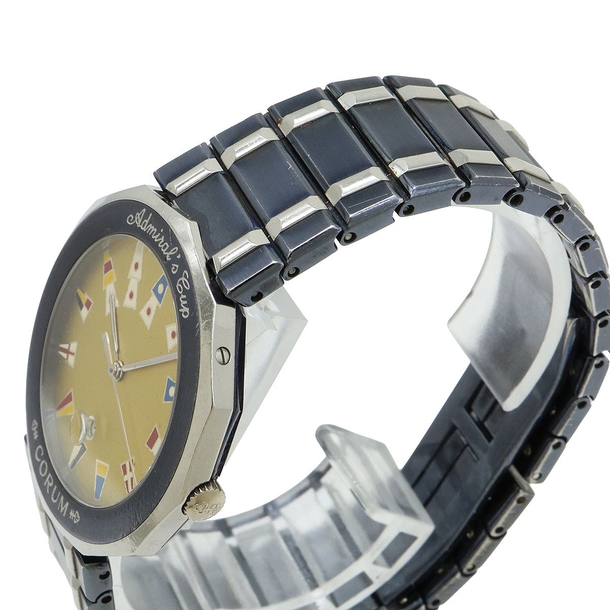 CORUM コルム アドミラルズカップ ガンブルー ゴールド文字盤 SS