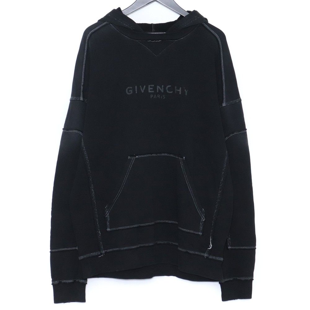 GIVENCHY ヴィンテージパリロゴスウェットパーカー Lサイズ