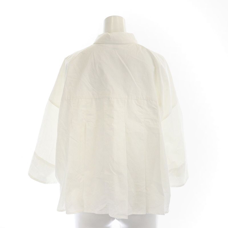 ナゴンスタンス nagonstans 23AW cropped half-sleeves shirt シャツ 七分袖 コットン M 白 ホワイト  /MF □OS - メルカリ