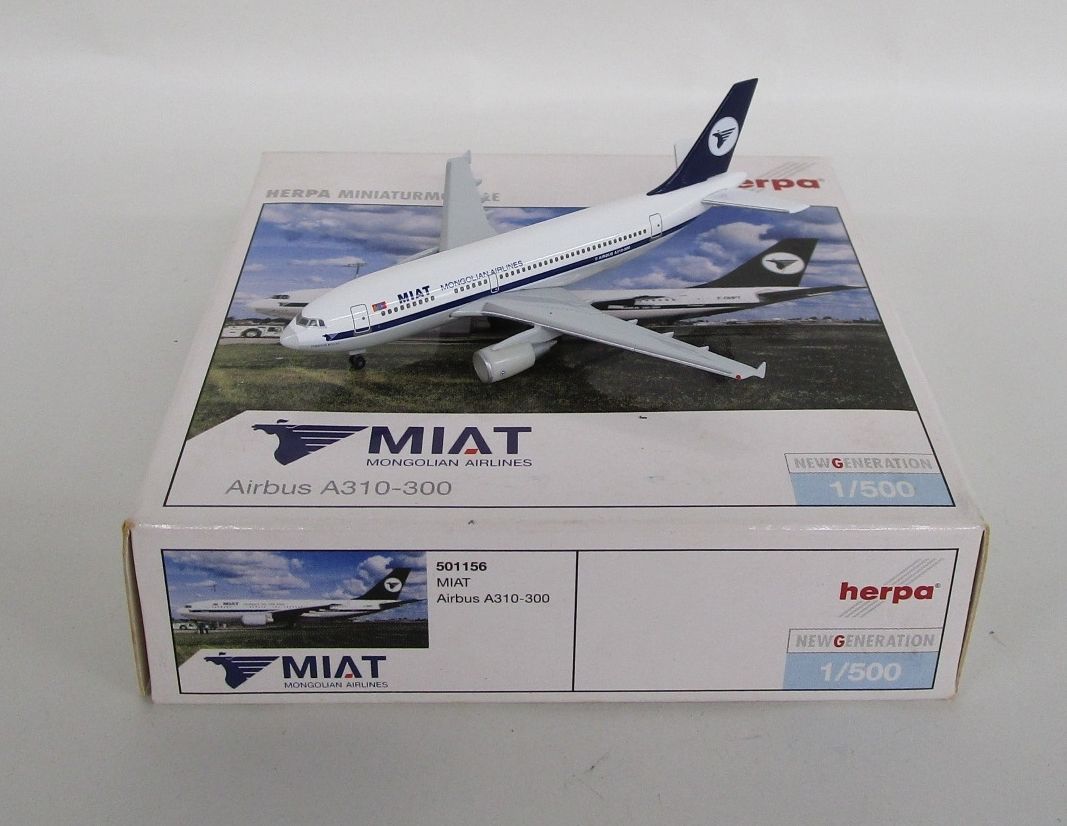 herpa / MIAT エアバスA310-300（おまけ付き） herpa 1/500 MIATモンゴル航空 A310-300 [ 501156 ]【C