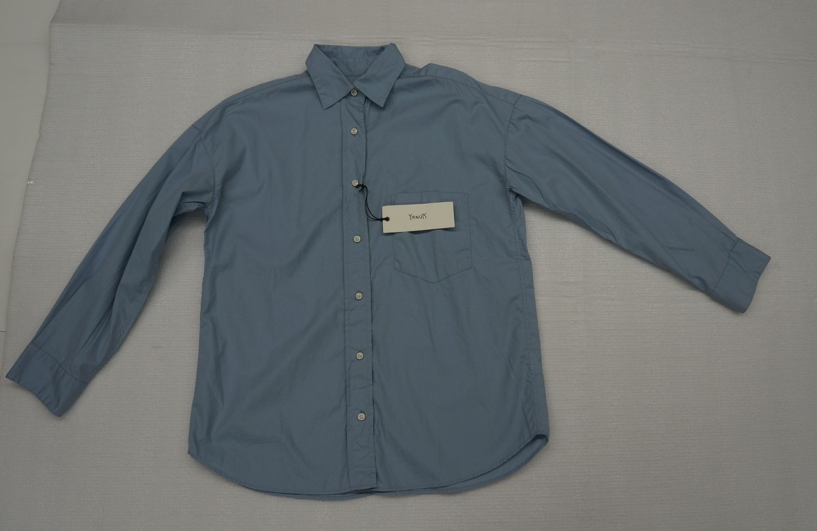 タグ付！YANUK ヤヌーク パーマネントブルー 長袖シャツ サンプル品 size:S囗T巛