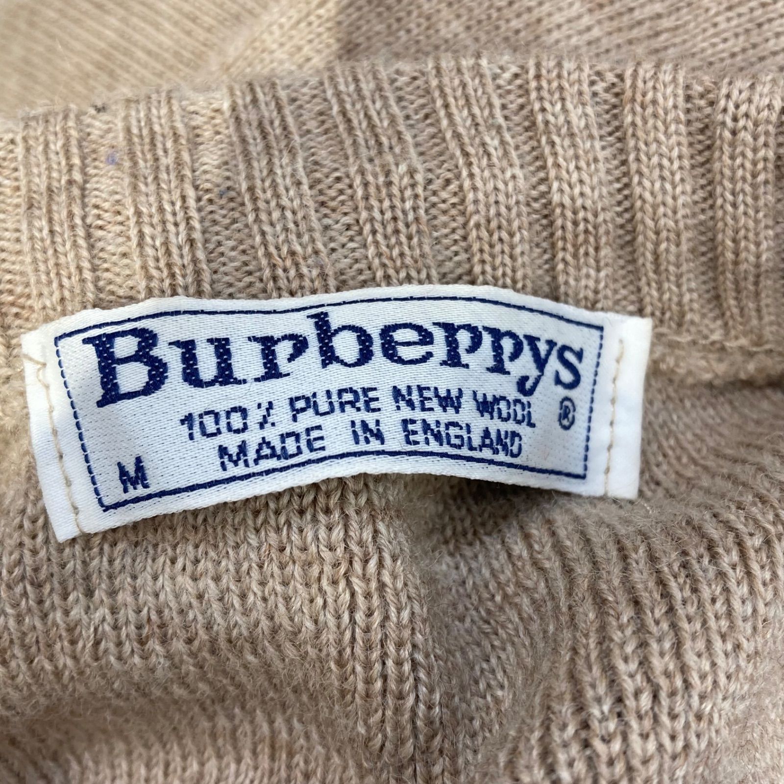 Burberrys バーバリー レザー切替 ウールニットセーター ショルダー 