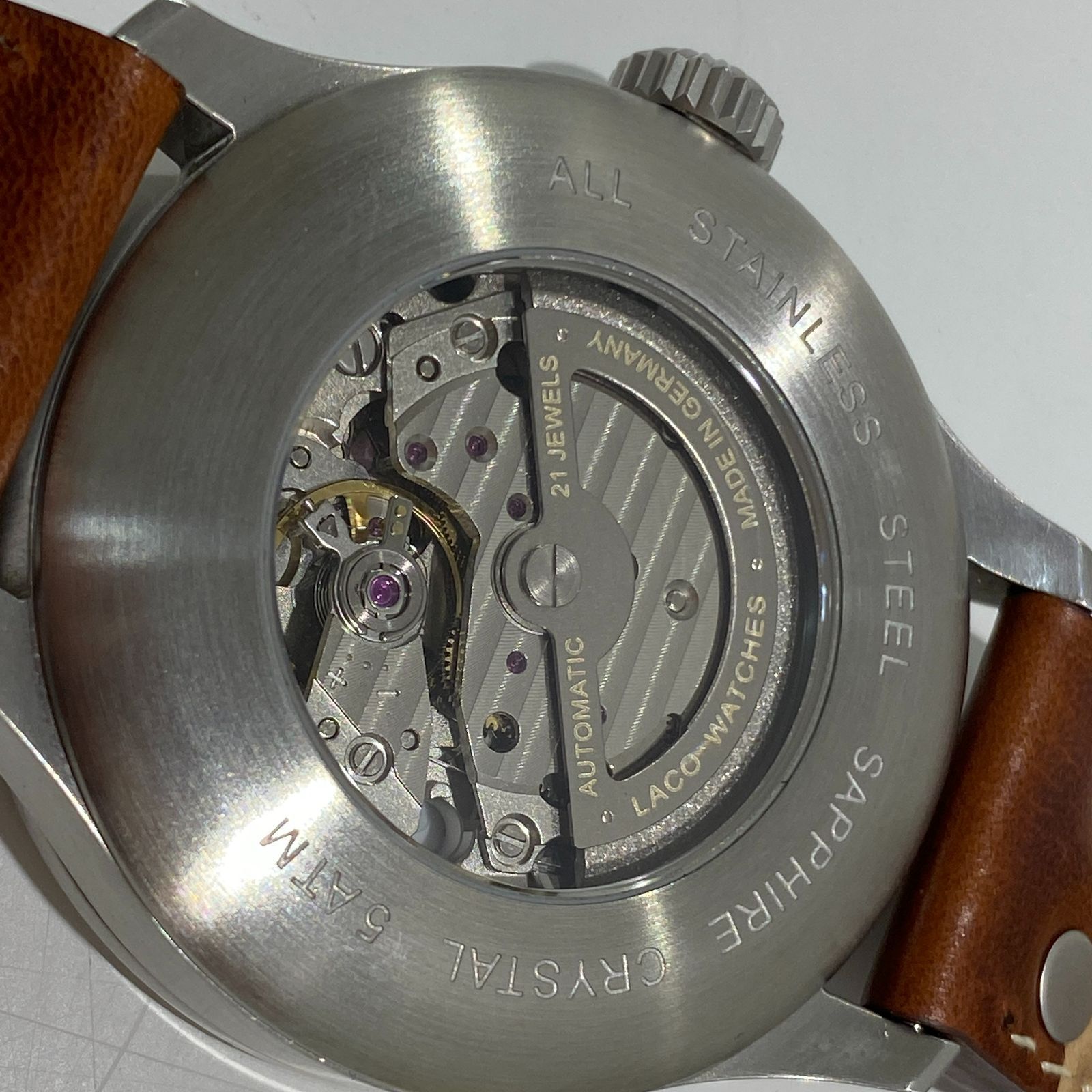 未使用】【併売】Laco ラコ PILOT Aachen42 861690.2 自動巻腕時計 