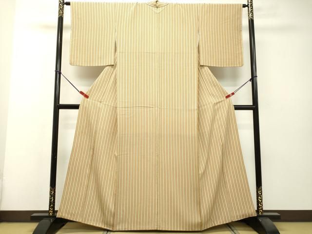 平和屋着物○重要無形文化財 人間国宝 伊勢型紙縞彫師 児玉博 小紋 縞  